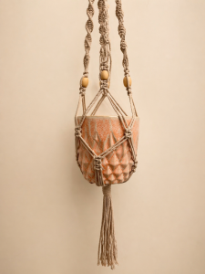 Des Pots Ceramic Planter + Macramé Hanger
