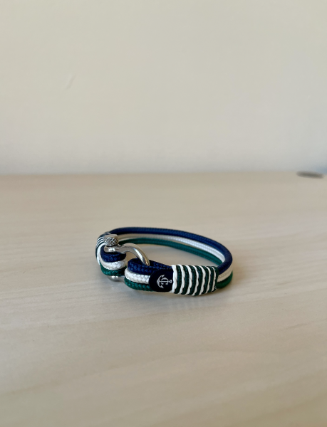Constantin Nautics Nautical Rope Bracelet - Blue, Green & White