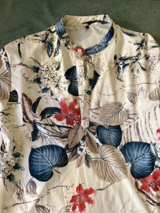 Botanical Print Long Sleeve Shirt
