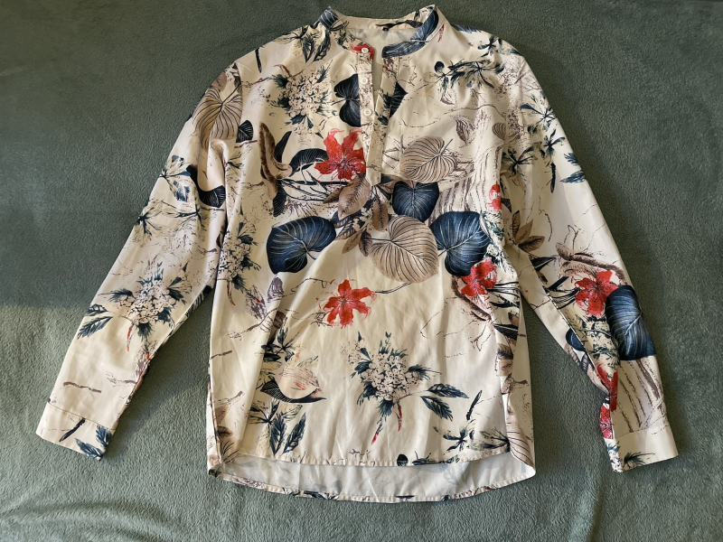 Botanical Print Long Sleeve Shirt