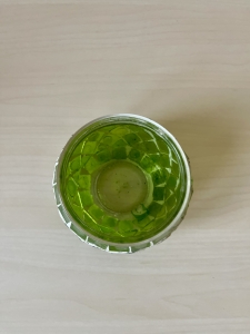 Handmade Green Mosaic Glass Candle Holder