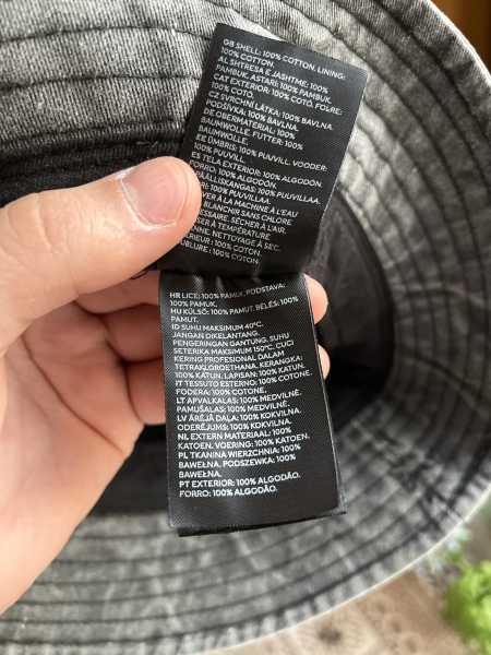 H&M Cotton Sun Bucket Hat - Dark Grey